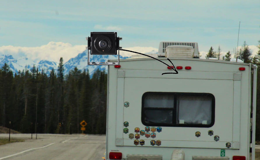 RV backup camera install location