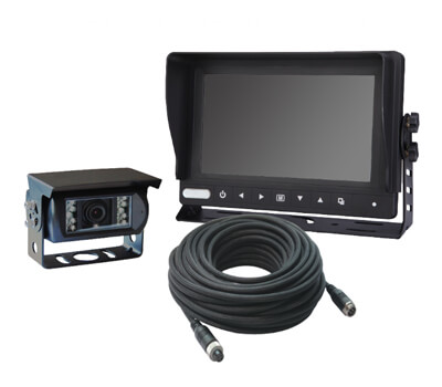 Wired backup camera monitor system