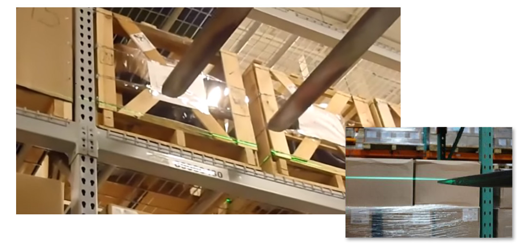 fork with green laser