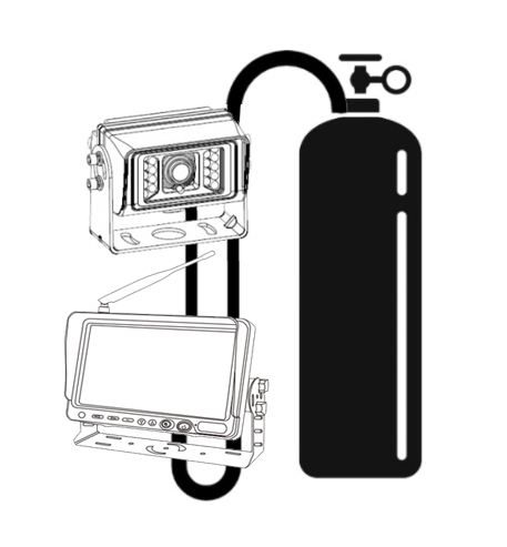 Nitrogen-pressurized Rear View Camera and Monitor