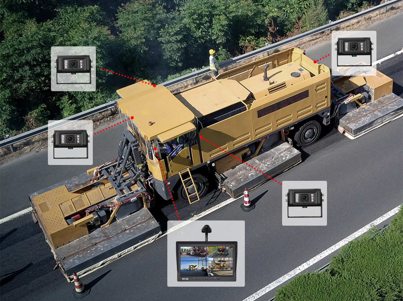 10.1-inch Backup Camera System 4 cameras