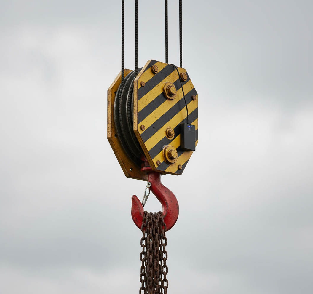 crane hook with battery pack