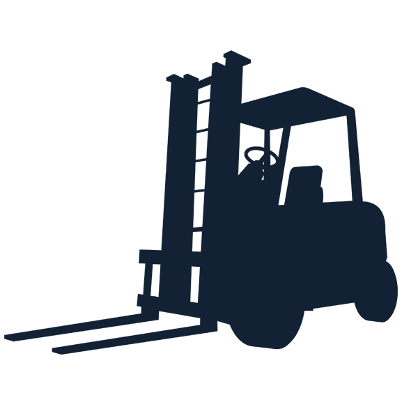 Front-loading forklifts