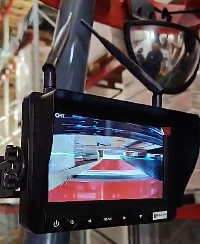 forklift laser camera with display